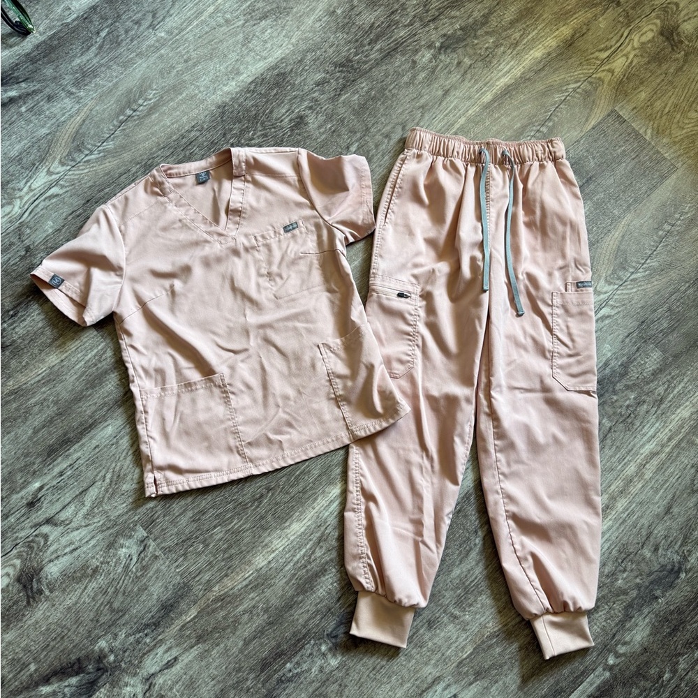 Blush Pink Scrub Set